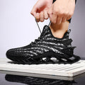 Blade Bottom Men's Trendy Sports Casual Shoes Reflective Lightweight Breathable Running Shoes