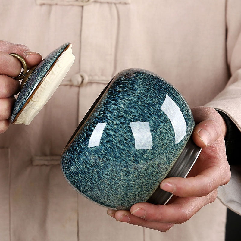 Ceramic Creative Pu'er Tieguanyin Tea Fruit Storage Jar