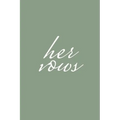 Her Vows: Wedding Vow Book Sage Green Elegant Lettering Vow Booklet For Women - Paperback