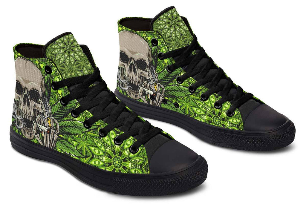 Printed Couple High Top Canvas Shoes
