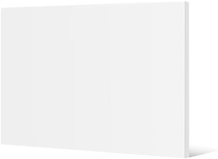 HDPE Sheet 1/2" Thick - 6"x12" HDPE Plastic Sheet, White Plastic Sheet for Crafts, DIY Projects, and Industrial Use
