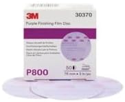 3M 30370 Hookit Purple 3" P800 Grit Finishing Film Disc