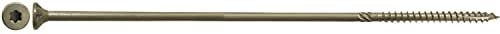Jake Sales #15 x 10 Bronze Exterior Wood Screws - Torx Flat Head - ACQ Compatible - 1 lb Box (~12 Count)