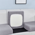 Polar Fleece Sofa Cushion Pure Color Stretch Full Cover Sponge Cushion Cover
