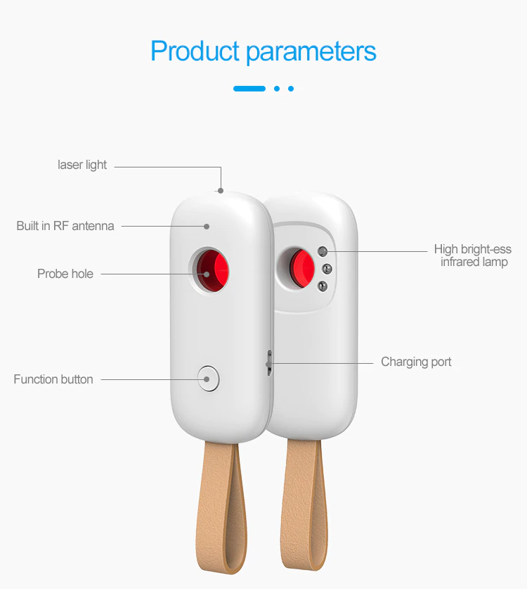 Detector Anti-Sneak Camera Anti-Eavesdropping Monitoring Wireless