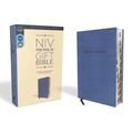 Niv, Premium Gift Bible, Leathersoft, Navy, Red Letter Edition, Indexed, Comfort Print - Imitation Leather