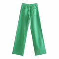 Women's High-waist All-match Straight-leg Mopping Jeans