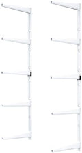 Delta Minimalistic White Shelf Brackets Cycle, Set of 10 Fully Adjustable 12-inch Heavy Duty Shelf Brackets, Holds Up to 800 lbs, Modern Shelf Bracket for Wood Shelves