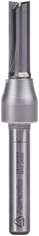 Straight Router Bits 1/4" Shank, 1/4" Cut Diameter, 3/4" Cut Length, Useful for Plunging Capabilities for Cutting Grooves, Dados, Mortising