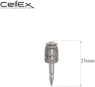 100x Collated Concrete Nails 1 Inch (25mm) for Hilti BX 3 (BX3) Cordless Concrete Nailer, B3 MX Collated Strip, Full Round Head Hardened Steel Pins for Metal Track, Drywall & Concrete