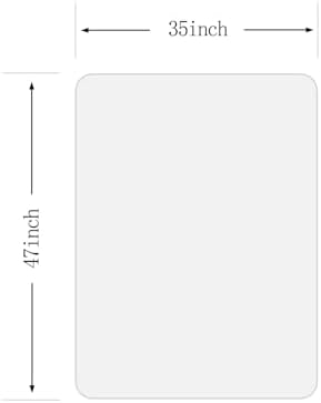 [Upgraded Version] Crystal Clear 1/5" Thick 47" x 35" Heavy Duty Hard Chair Mat, Can be Used on Carpet or Hard Floor