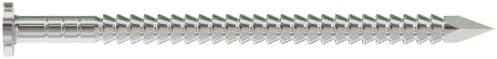 Simpson Strong-Tie S4SND5 Ring-Shank Wood Siding Nail, 1-1/2 Inch x 0.083 Inch, 14 Gauge, Full Round Head, Diamond Point, Type 304 Stainless Steel (Pack of 600)