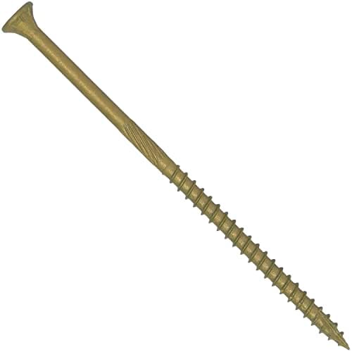 10 x 5 Bronze Coated Multipurpose Exterior Coated - ACQ Compatible Wood Screw Torx/Star Drive Flat Heads - CASE Qty 42 Boxes 1,554 Screws