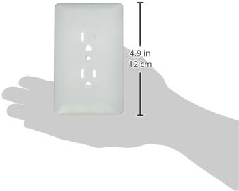 TayMac MW2000W Masque 2000 Series 1-Gang Nonmetallic Decorator Style Duplex Cover-Up Wall Plate, White, 5-Pack
