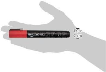Amazon Basics Bullet/Chisel Reversible Tip Liquid Chalk Markers, Erasable, Washable, Water-Based, Bold Point, 8-Pack, Bright Colors