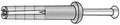 U70653.025.0300 Nail Drive Anchor 1/4" Dia. 3" L Nylon Zinc Plated 100 Pk