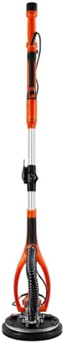 VEVOR Drywall Sander, 850W Electric Drywall Sander, Popcorn Ceiling Removal Tool with 5 Variable Speed 800-1700 RPM, Double-Deck LED Light, Foldable & Extendable Handle, 15 Sanding Discs, Dust Hose