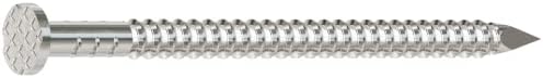 Simpson Strong-Tie S4SND5 Ring-Shank Wood Siding Nail, 1-1/2 Inch x 0.083 Inch, 14 Gauge, Full Round Head, Diamond Point, Type 304 Stainless Steel (Pack of 600)