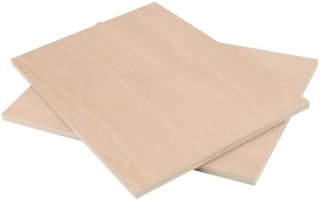 6 Pack 12x16 Inch Baltic Birch Plywood, 1/2 Thick Unfinished Plywood Sheets Rectangle Laser Engraving Wood Panels for Crafts, DIY Projects, Christmas Decor