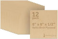 12 mm Baltic Birch Plywood 1/2 x 8 x 8 Inch, Box of 12 B/BB Grade Craft Wood, Stronger Than Basswood Sheets, for Laser, CNC Cutting and Wood Burning, by Woodpeckers
