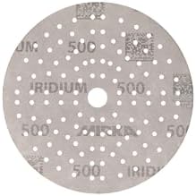 Mirka Iridium 6 Inch 500 Grit Premium Ceramic Blend Sanding Discs, 50 Pack
