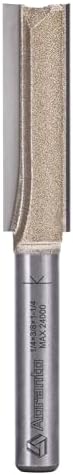 Straight Router Bits 1/4" Shank, 3/8" Cut Diameter, 1-1/4" Cut Length, Useful for Plunging Capabilities for Cutting Grooves, Dados, Mortising