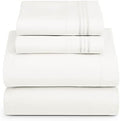 Hearth & Harbor Full XL Size Sheets - 4 Piece Bed Sheet Set, Hotel Luxury Double Brushed Bed Sheets - Extra Soft Bedding Sheets & Pillowcases, Full XL, White