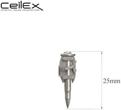 100x Collated Concrete Nails 1 Inch (25mm) for Hilti BX 4 (BX4) Cordless Concrete Nailer, B4 MX Collated Strip, Full Round Head Hardened Steel Pins for Metal Track, Drywall & Concrete