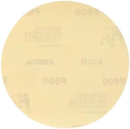 Mirka Gold 5 Inch 80 Grit PSA Sticky Back Sanding Discs, No Hole, 100 Pack