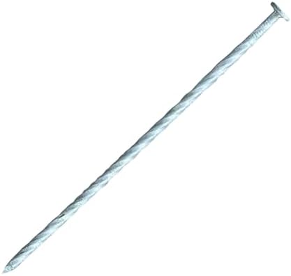 Sandbaggy 8" Heavy Duty Galvanized Artificial Turf Stakes - Spiral Landscape Nails - Ground Spikes/Pins - Synthetic Grass, Lawn, Edging, Weed Barrier Fabric, Garden (8 inch - Heavy Duty, 50, Count)