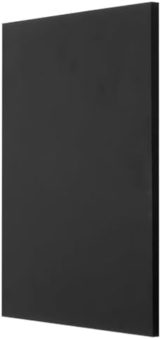 MECCANIXITY UHMW Sheet Ultra High Molecular Weight Polyethylene Sheet, 1/4" Thick Hard HDPE Plastic Sheet Board for DIY Craft 6" x 8" Black