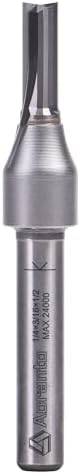 Straight Router Bits 1/4" Shank, 3/16" Cut Diameter, 1/2" Cut Length, Useful for Plunging Capabilities for Cutting Grooves, Dados, Mortising