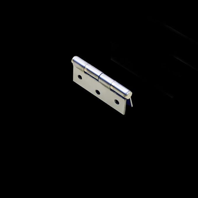 TamBee 40Pcs 1.7inch Folding Butt Hinges Cabinet Cupboard Closet Door Home Furniture Hardware Stainless Steel Silver Tone
