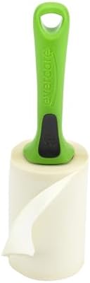 Evercare Pet Hair Lint Rollers All Purpose Use 100 Easy-Tear Sheets Per Roll Reusable Sticky Roller Pets Cat & Dog Hair Remover Contoured Handle for Furniture Clothing & Cars, Set of 2, Green