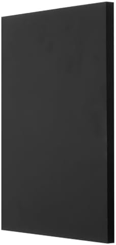 MECCANIXITY UHMW Sheet Ultra High Molecular Weight Polyethylene Sheet, 1/2" Thick Hard HDPE Plastic Sheet Board for DIY Craft 6" x 8" Black