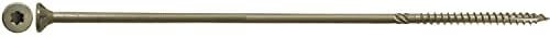 Jake Sales #15 x 10 Bronze Exterior Wood Screws - Torx Flat Head - ACQ Compatible - 5 lb Box (~60 Count)