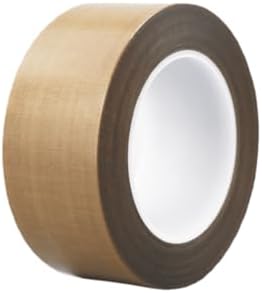 Brown Teflon Tape, Insulating PTFE Fabric, Teflon Tape for Sealing Machines, High-Temperature Resistant (50mm*50m W*L)