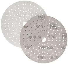 Mirka Iridium 6 Inch 500 Grit Premium Ceramic Blend Sanding Discs, 50 Pack