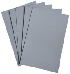 SWR Sanded Pastel Paper ,4K Grey Pastel Paper, Art Supplies ,Craft Paper,Thick &Heavy Sandpaper for Pastels (5 Sheets,Grey,21.49X15.4 in) (FENGGLANG-001)