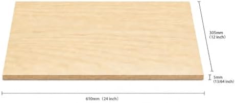 ToCome 12 Pcs Basswood Sheets 12x24x13/64 for Laser Cutting & Engraving