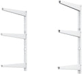 Delta Minimalistic White Shelf Brackets Cycle, Set of 6 Fully Adjustable 12-inch Heavy Duty Shelf Brackets, Holds Up to 480 lbs, Modern Shelf Bracket for Wood Shelves