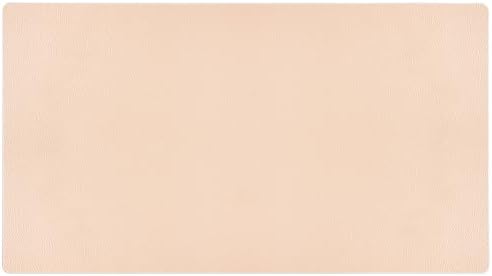 Nekmit Leather Desk Blotter Pad 36 x 20 Inches, Flat, Non-Slip, Waterproof, Apricot, Ideal for Office and Home and More