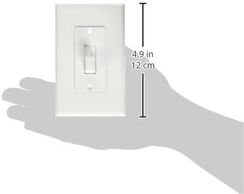 TayMac MW2570W Masque 1-Gang Decorator Style Toggle Switch Cover-Up Wall Plate, 5-Pack, White