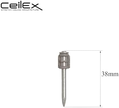 100x Collated Concrete Nails 1-1/2 Inch (38mm) for Hilti BX 3 (BX3) Cordless Concrete Nailer, B3 MX Collated Strip, Full Round Head Hardened Steel Pins for Metal Track, Drywall & Concrete