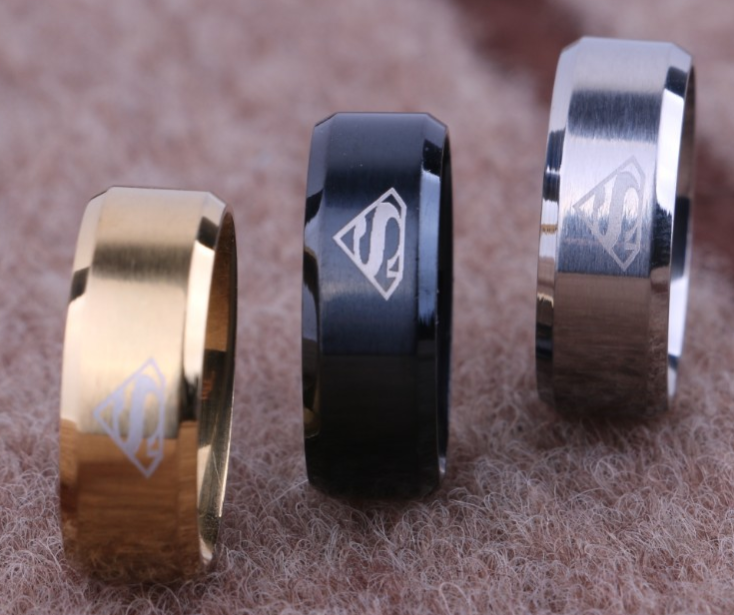 Fashion Titanium Steel Ring 316L Stainless Steel S Shape Men's Ring