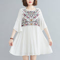 Plus size dress retro flared sleeve skirt