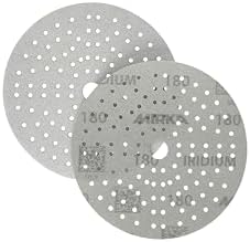 Mirka Iridium 6 Inch 180 Grit Premium Ceramic Blend Sanding Discs, 50 Pack