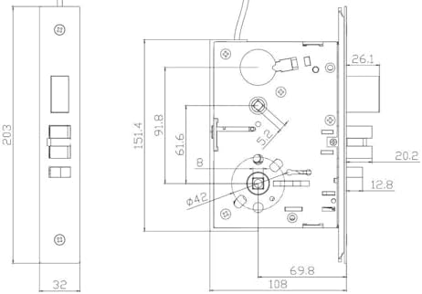 Commercial Heavy Duty Mortise Lock Handle Set for Entrance/Office Front Door F20