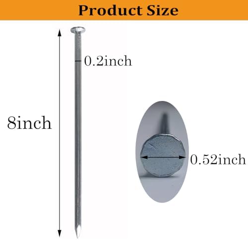 Metal Stakes, 8 Inch 22Pcs Galvanized Landscape Spikes,Garden Nails