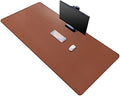 CENNBIE Leather Desk Mat,63" x 31.4" Desk Pad for Full Desk (Brown)